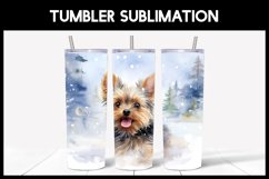 6 Winter Yorkshire Dog Tumbler Sublimation|Winter Tumbler Product Image 2