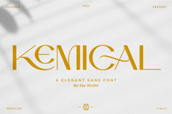 Kemical - Luxury Ligature Sans Serif Font Product Image 1
