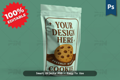 Plastic Packaging Pouch Mockup Realistic Editable PSD Product Image 1