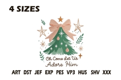 Oh Come Let Us Adore Him Embroidery Design Product Image 1