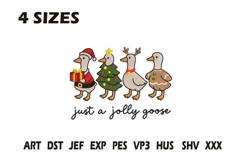 Just a Jolly Goose Christmas Embroidery Design Product Image 1