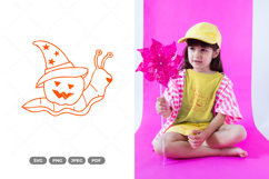 Pumpkin Snail SVG &amp; Clipart Product Image 1