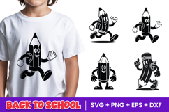 Cute Pencil Mascot SVG PNG Product Image 1