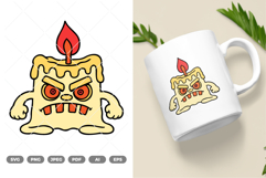 Candle Monster Colored SVG &amp; Clipart Product Image 1