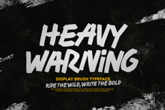 Heavy Warning - Display Brush Font Product Image 1