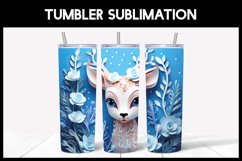 3D Christmas Deer Tumbler |3D Baby Tumbler Sublimation Product Image 1