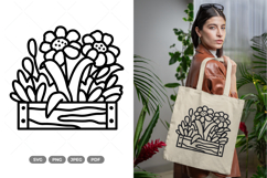 Flower Box SVG &amp; Clipart Product Image 1