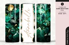 Personalised Name Tumbler Wrap PNG Sublimation | Marble Product Image 1
