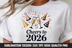 Cheers to 2026 Party Celebration Clipart Product Image 1
