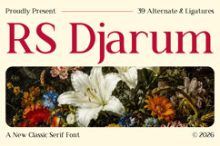 RS Djarum - New Classic Serif Font Product Image 1