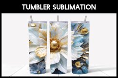 3D Flowers Labrodonite Tumbler Sublimation |3D Tumbler Product Image 2