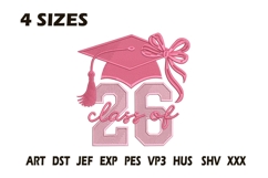 Class of 2026 Embroidery Design Product Image 1
