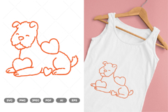 Dog and Heart SVg &amp; Clipart Product Image 1