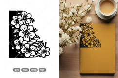 Decorative Rose Corner Ornament SVG &amp; Clipart Product Image 1