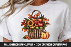 Rustic Pumpkin Flower Basket Clipart Product Image 1