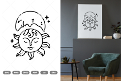 Sun and Moon SVG &amp; Clipart Product Image 1