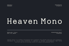 Heaven Mono  Monospace Serif Product Image 1