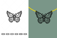 Geometric Butterfly Necklace SVG &amp; Clipart Product Image 1