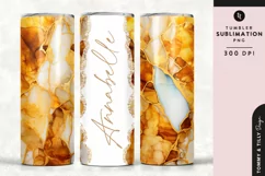 Personalised Name Tumbler Wrap PNG Sublimation | Marble Product Image 1