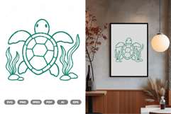 Sea Turtle SVG &amp; Clipart Product Image 1