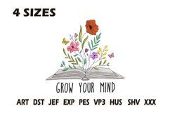 Grow Your Mind Embroidery Design Product Image 1