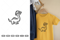 Apatosaurus Mushroom SVG &amp; Clipart Product Image 1
