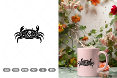 Folk Art Crab SVG &amp; Clipart Product Image 1