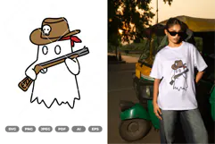 Ghost Cowboy Colored SVG & Clipart Product Image 3
