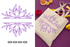 Split Flower SVG &amp; Clipart Product Image 1