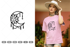 Mandala Moon SVG &amp; Clipart Product Image 1