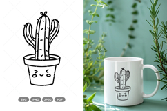 Kawaii Cactus SVG &amp; Clipart Product Image 1