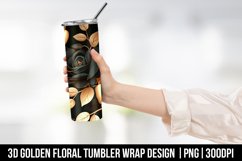 Golden flower Tumbler Wrap Design Product Image 3