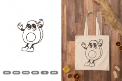 Avocado Mascot SVG &amp; Clipart Product Image 1