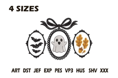 Ghost Cameo Halloween Embroidery Product Image 1