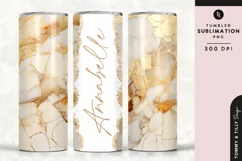 Personalised Name Tumbler Wrap PNG Sublimation | Marble Product Image 1