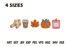 Cozy Fall Embroidery Design Product Image 1