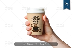 Coffee Paper Cup Mockup - Realistic PSD Template Product Image 1