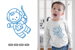 Kawaii Astronaut SVG &amp; Clipart Product Image 1