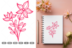 Flower Doodle SVG &amp; Clipart Product Image 1