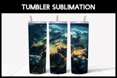 6 Night Landscape View from the Sky Tumbler Sublimation Product Image 2
