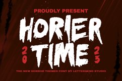 Horier Time - Horror Typeface Product Image 1