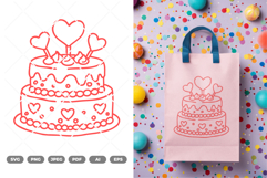 Birthday Cake SVG &amp; Clipart Product Image 1