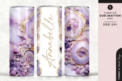 Personalised Name Tumbler Wrap PNG Sublimation | Marble Product Image 1
