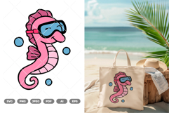 Seahorse Colored SVG &amp; Clipart Product Image 1