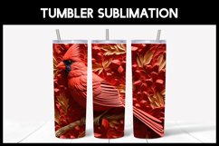 3D Cardinal Bird Tumbler Sublimation |3D Tumbler Product Image 2