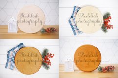 4 Round wood sign mockup JPG 300 dpi, blank wood sign mockup Product Image 1