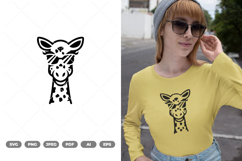Giraffe with Glasses SVG &amp; Clipart Product Image 1