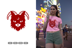 Demon Cat SVG &amp; Clipart - Cat Cut File Product Image 1