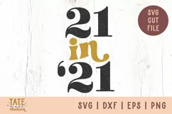 21 in '21 SVG cut file - Retro 21st birthday SVG, y2k svg Product Image 1