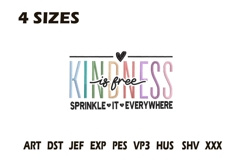 Kindness Is Free Embroidery Design Product Image 1
